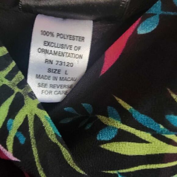 Frederick's Of Hollywood Slip Dress Lingerie SZ L Tropical Floral Camisole - Picture 3 of 7